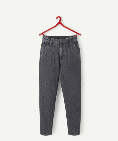 Trousers - Jeans Nouvelle Arbo   C - HIGH-WAISTED MOM JEANS IN GREY LESS IMPACT DENIM
