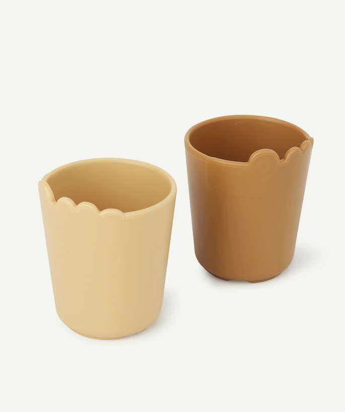 DONE BY DEER ® Tao Categories - SET OF TWO MUSTARD CROCO CUPS