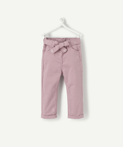 Private sales Tao Categories - BABY GIRLS' SLIM TROUSERS WITH AN EMBROIDERED BELT