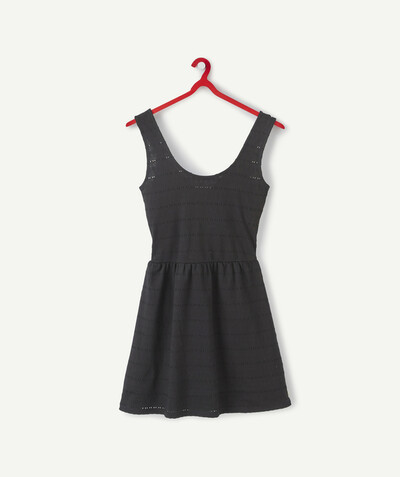 Girl Tao Categories - BLACK DRESS WITH STRAPS AND OPENINGS AT THE BACK