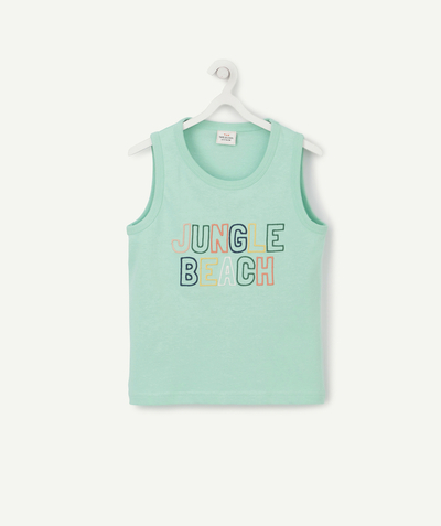 Boy Nouvelle Arbo   C - GREEN T-SHIRT IN RECYCLED FIBERS WITH A COLOURED MESSAGE
