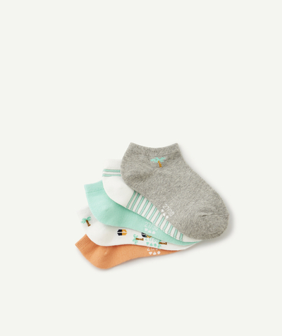 Socks - Tights Nouvelle Arbo   C - PACK OF FIVE PAIRS OF BOYS' PLAIN AND PRINTED SURF-THEMED SOCKS