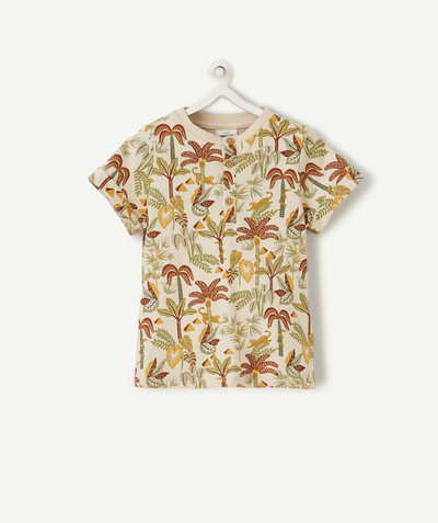 Baby boy Nouvelle Arbo   C - BABY BOYS' T-SHIRT IN ORGANIC COTTON WITH A JUNGLE PRINT