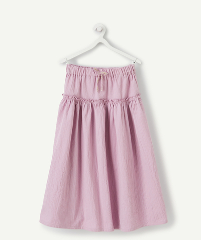 Girl Tao Categories - LONG FLOWING VIOLET SKIRT IN COTTON