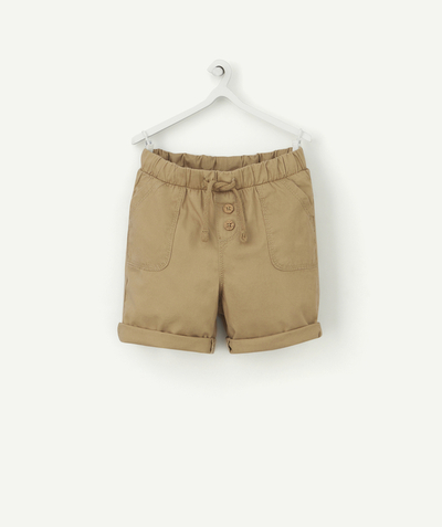 New collection Nouvelle Arbo   C - BABY BOYS' LIGHT BROWN BERMUDA SHORTS