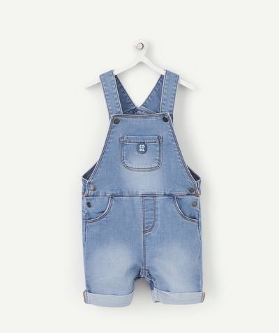 Baby boy Nouvelle Arbo   C - BABY BOYS' BLUE DUNGAREES IN ECO-FRIENDLY VISCOSE