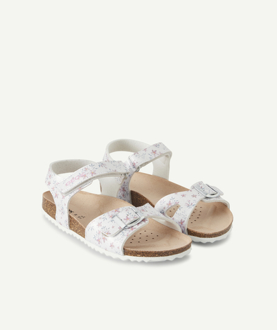 Sandals - Ballerina Nouvelle Arbo   C - WHITE SANDALS WITH A FLORAL PRINT