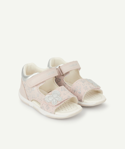 Baby girl Nouvelle Arbo   C - OPEN PINK SANDALS WITH PRINTED BUTTERFLIES