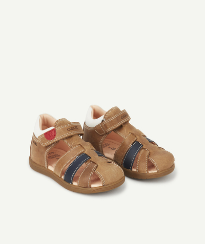 Baby boy Tao Categories - BABY BOYS' CAMEL LEATHER SANDALS