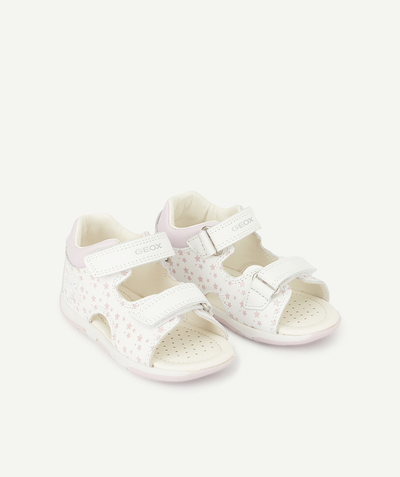 Baby girl Nouvelle Arbo   C - BABY GIRLS' PINK AND WHITE STAR PRINT SANDALS
