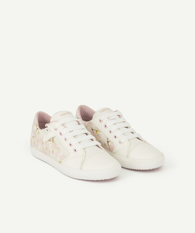 Girl Nouvelle Arbo   C - GIRLS' WHITE AND PINK FLORAL TRAINERS
