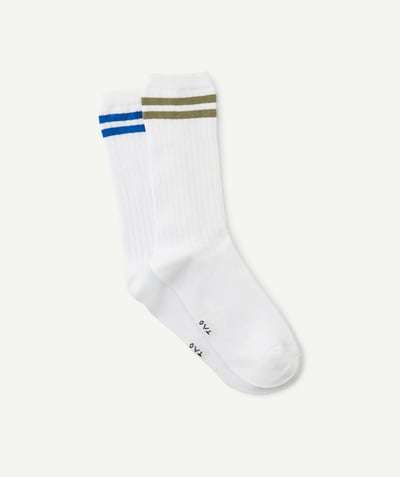 Sportswear Tao Categories - PACK OF TWO PAIRS OF WHITE SOCKS WITH COLOURED BANDS