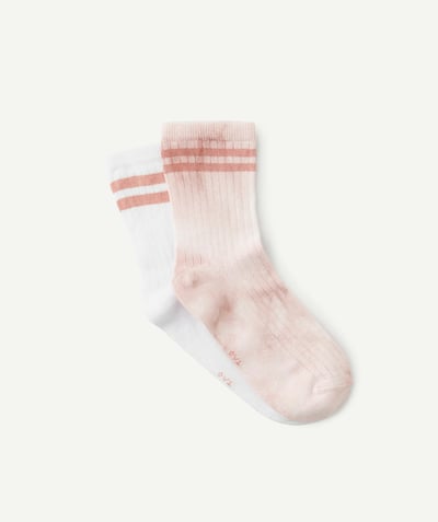 Teen girls Nouvelle Arbo   C - PACK OF TWO PAIRS OF PINK AND WHITE SOCKS
