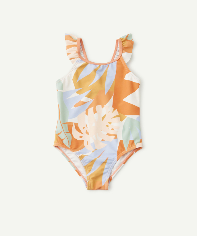 Swimwear Tao Categories - ONE-PIECE BABY GIRLS' SWIMSUIT IN RECYCLED FIBRES