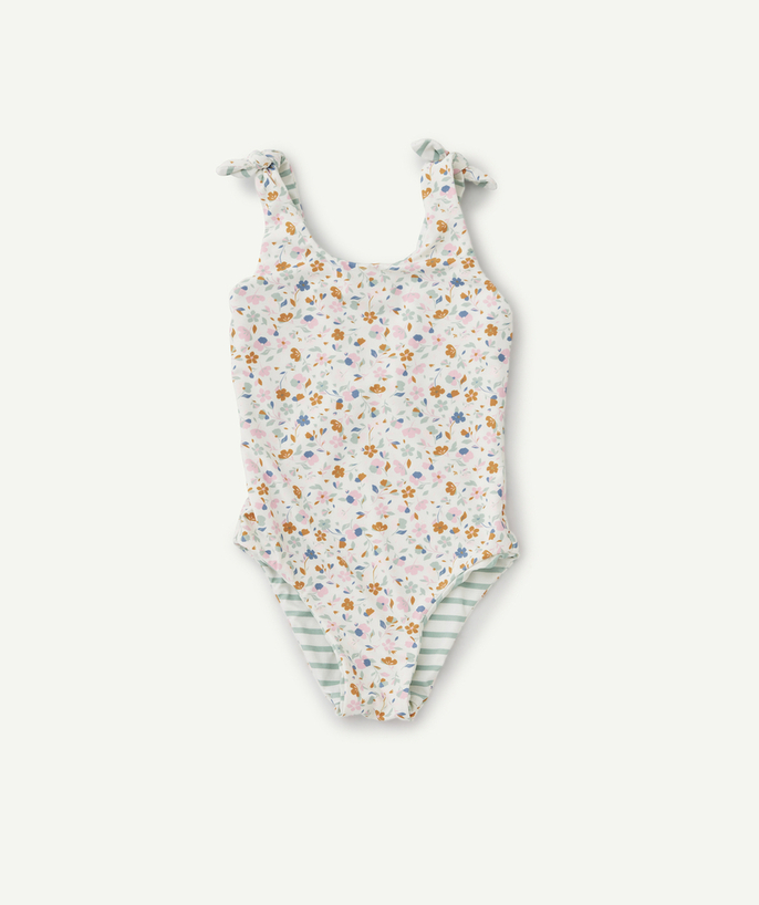 Swimwear Tao Categories - BABIES' REVERSIBLE ONE-PIECE SWIMSUIT IN RECYCLED FIBRES