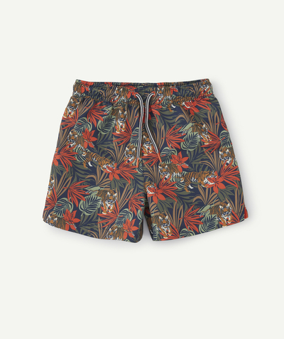 Swimwear Nouvelle Arbo   C - BOYS' SWIM SHORTS IN RECYCLED FIBRE WITH A TIGER PRINT