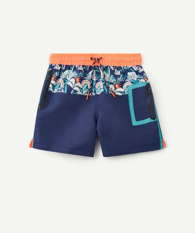 Swimwear Nouvelle Arbo   C - BOYS' BLUE AND ORANGE SWIM SHORTS IN RECYCLED FIBRES