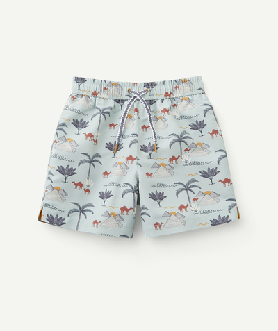 Swimwear Tao Categories - BOYS' SWIM SHORTS IN RECYCLED FIBRES AND PRINTED