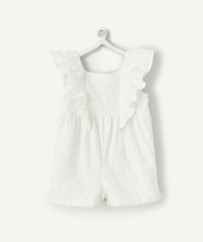 Baby girl Nouvelle Arbo   C - BABY GIRLS' WHITE PLAYSUIT WITH EMBROIDERY