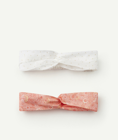 Baby girl Nouvelle Arbo   C - SET OF TWO BABY GIRLS' HEADBANDS IN PINK AND WHITE