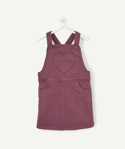 Baby girl Nouvelle Arbo   C - BABY GIRLS' PURPLE PINAFORE DRESS WITH A HEART POCKET