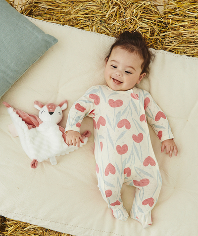 Outlet Nouvelle Arbo   C - CREAM FLORAL PRINT SLEEPSUIT IN ORGANIC COTTON
