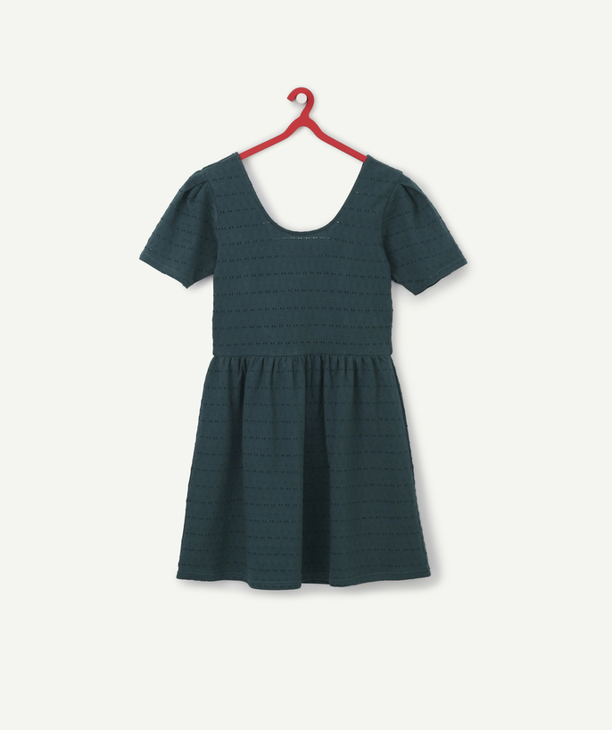 Dress - Jumpsuit Tao Categories - GREEN OPENWORK DRESS