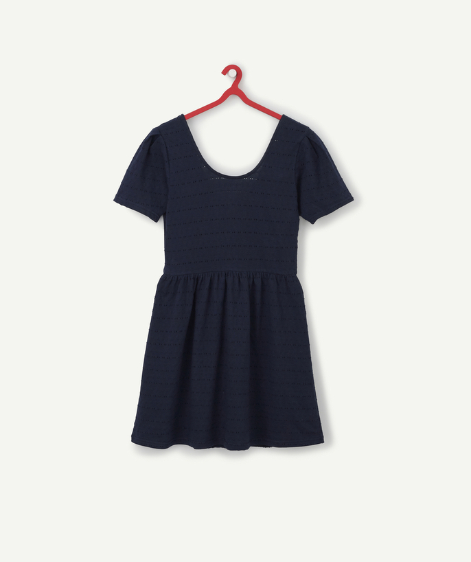 Dress - Jumpsuit Tao Categories - THE NAVY BLUE OPENWORK DRESS