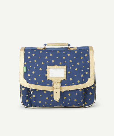 ECODESIGN Nouvelle Arbo   C - NAVY BLUE SATCHEL WITH GOLD COLOR DOTS