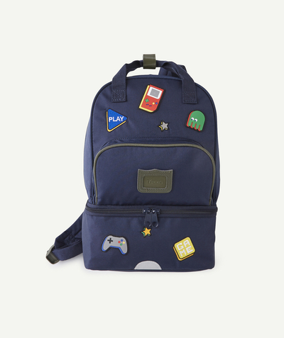 Bag Nouvelle Arbo   C - BLUE RUCKSACK WITH INSULATED COMPARTMENT AND PATCHES