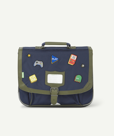 Bag Nouvelle Arbo   C - NAVY BLUE AND KHAKI SATCHEL WITH PATCHES