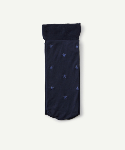 Accessories Nouvelle Arbo   C - GIRLS' NAVY BLUE VOILE TIGHTS WITH STARS