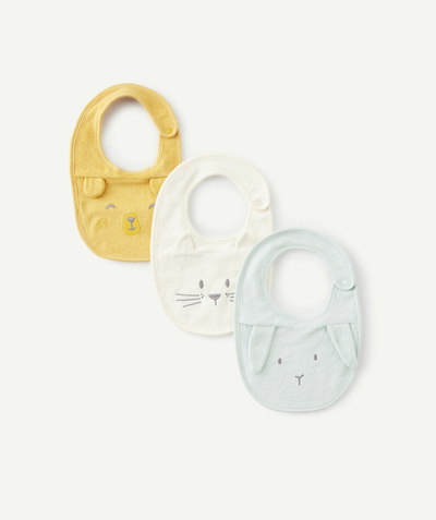 All accessories Nouvelle Arbo   C - PACK OF 3 ANIMAL BIBS WITH TEXTURED EARS