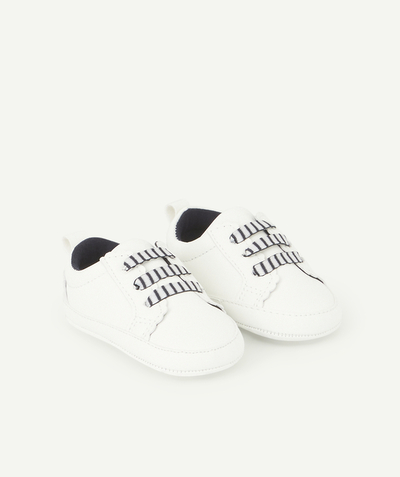 Shoes, booties Nouvelle Arbo   C - BABY GIRLS' WHITE LACE EFFECT TRAINER-STYLE BOOTIES