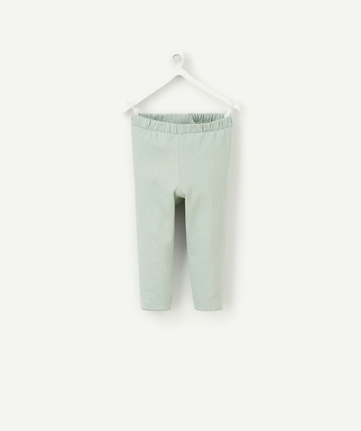 Outlet Tao Categories - GREEN ORGANIC COTTON LEGGINGS WITH SCALLOPS