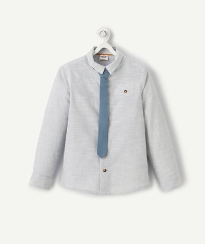 Private sales Tao Categories - BLUE AND WHITE STRIPED COTTON SHIRT WITH A TIE