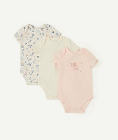 ECODESIGN Nouvelle Arbo   C - PACK OF THREE MINI NOUS ORGANIC COTTON BODIES FOR BABIES