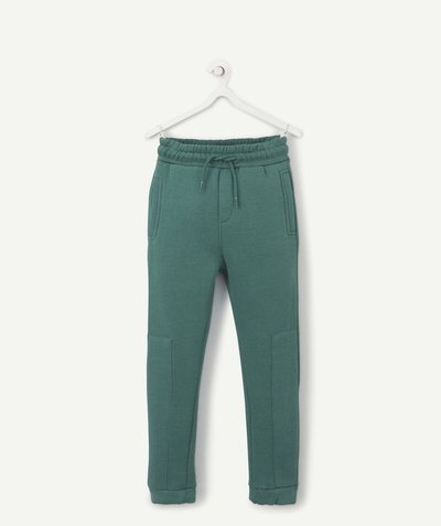 Trousers - Jogging pants Nouvelle Arbo   C - BOYS' DARK GREEN JOGGING PANTS IN RECYCLED FIBRES