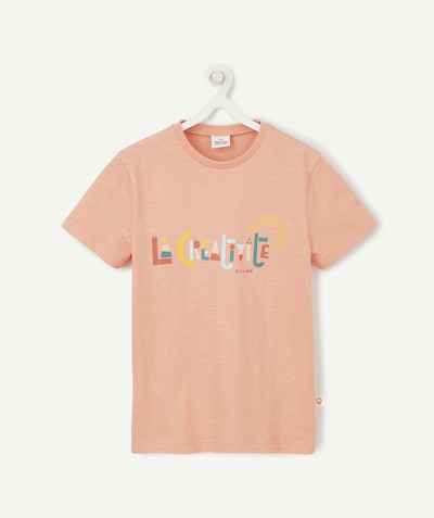 Clothing Nouvelle Arbo   C - LEO - PINK T-SHIRT WITH A COLOURFUL MESSAGE