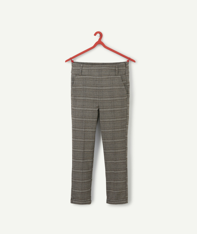 Trousers - Jeans Tao Categories - MANON PASQUIER x TAO - BROWN CHECKED TREGGINGS