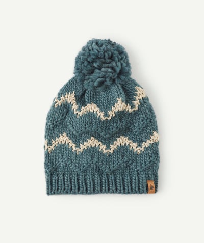 Knitwear accessories Nouvelle Arbo   C - GIRLS' TEAL AND SPARKLE RECYCLED FIBRE HAT