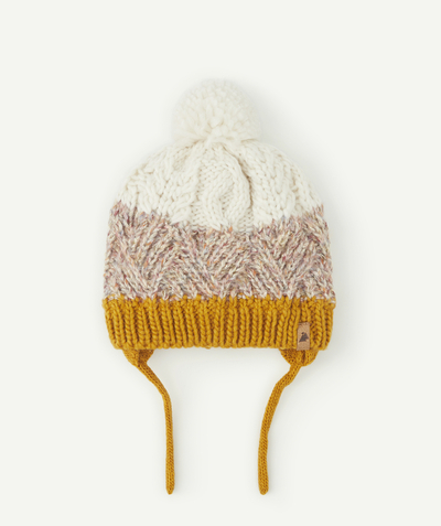 Outlet Tao Categories - BABY GIRLS' SPARKLING MULTICOLOURED KNITTED HAT IN RECYCLED FIBRES