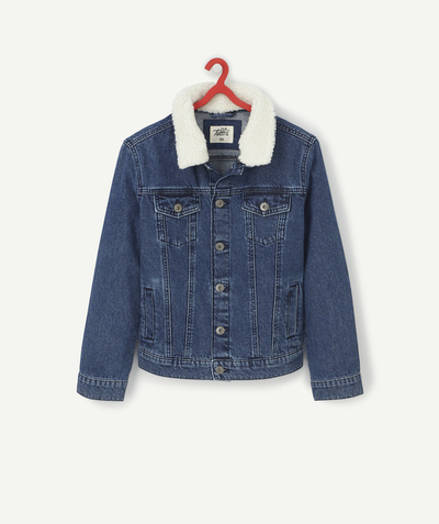 Outlet Nouvelle Arbo   C - BOYS' DENIM JACKET WITH A REMOVABLE BOUCLE COLLAR