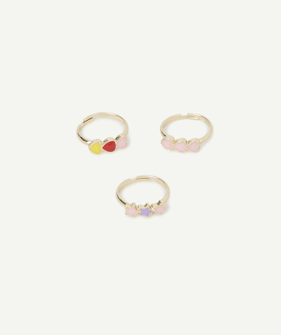 Accessories Nouvelle Arbo   C - SET OF THREE GOLD COLOR RINGS WITH HEARTS AND STARS