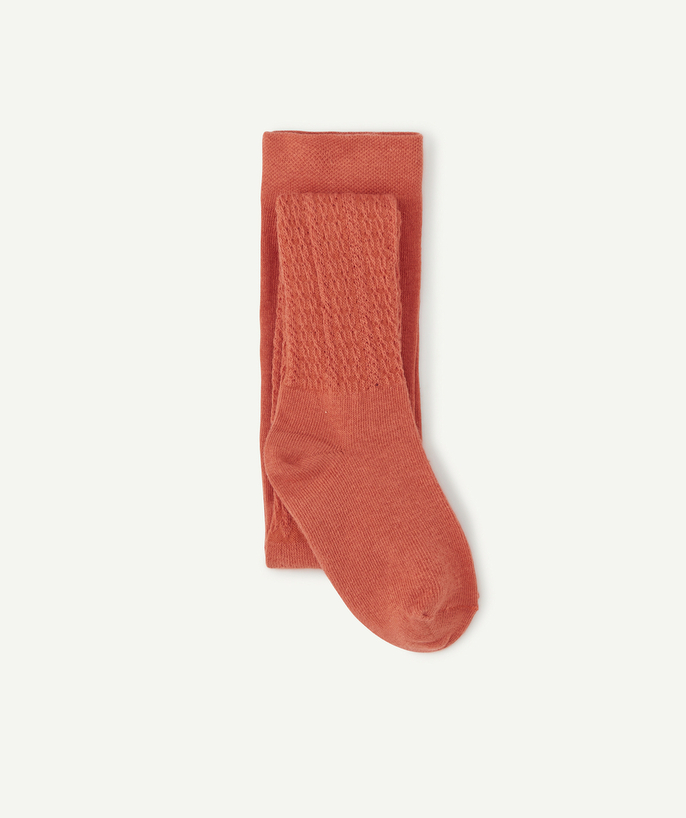 Socks - Tights Tao Categories - BABY GIRLS' CORAL KNITTED TIGHTS