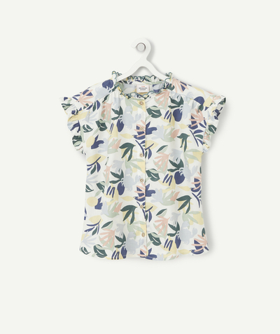 Girl Nouvelle Arbo   C - GIRLS' COTTON BLOUSE PRINTED WITH COLOURFUL SHAPES