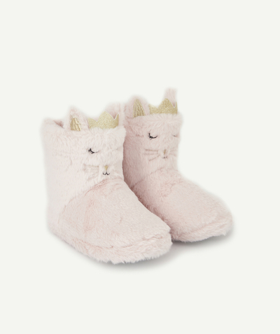 Party pyjamas Tao Categories - HIGH-TOP PINK SLIPPERS WITH CAT DESIGNS