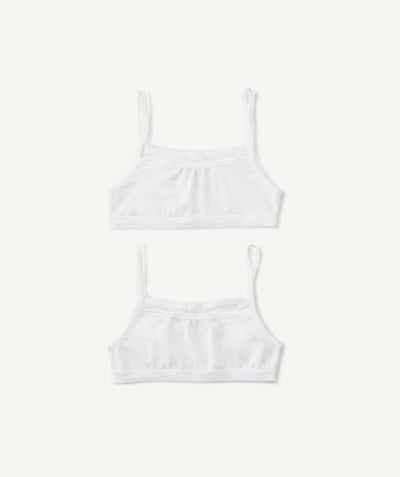 Girl Nouvelle Arbo   C - - PACK OF TWO WHITE ORGANIC COTTON BRAS