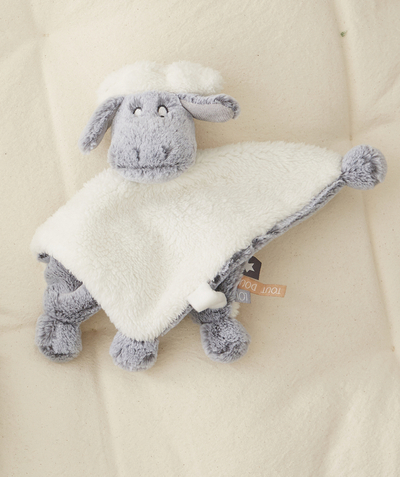 Soft toy Nouvelle Arbo   C - VERY SOFT GREY AND WHITE SOFT FLAT SHEEP TOY FOR BABIES