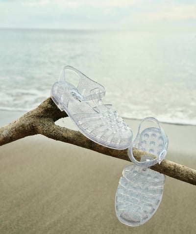 Sandals - Ballerina Tao Categories - PAIR OF SILVER COLOR SEQUINED SANDALS
